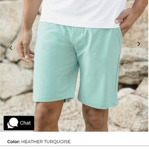 TravisMathew's Sand Harbor Short Heathered Turquoise Size 30